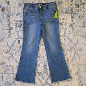 NWT Democracy "Ab"solution High-Rise Wide-Leg Jeans I Size 16 I Stretch Waistban